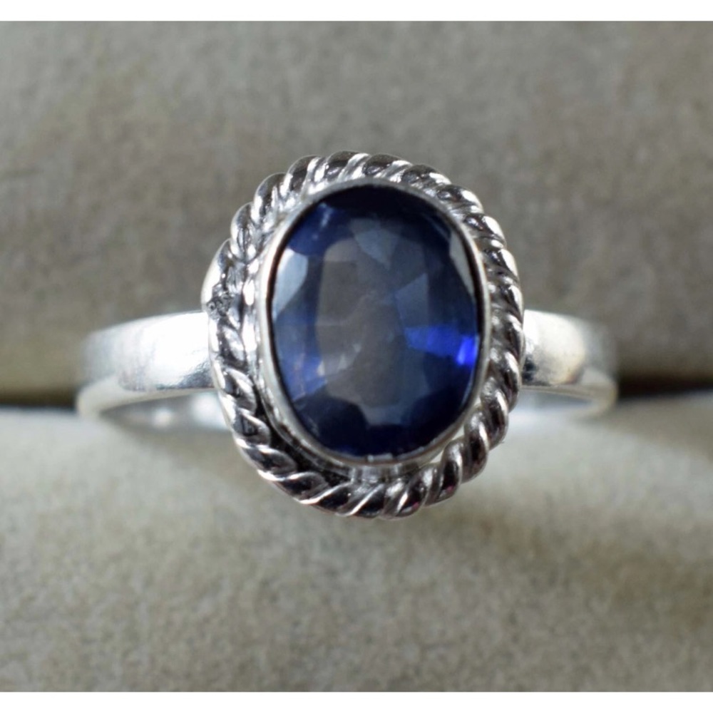 CERTIFIED 2.85CT NATURAL BLUE SAPPHIRE S925 Silver Gemstone Ring